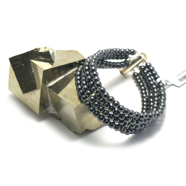 Bracelet En Hématite - Pierres Naturelles 8 Mm, élastique, Bien-être, Cadeau Femme/homme