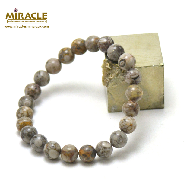 Bracelet en perles naturelles d' Agate 