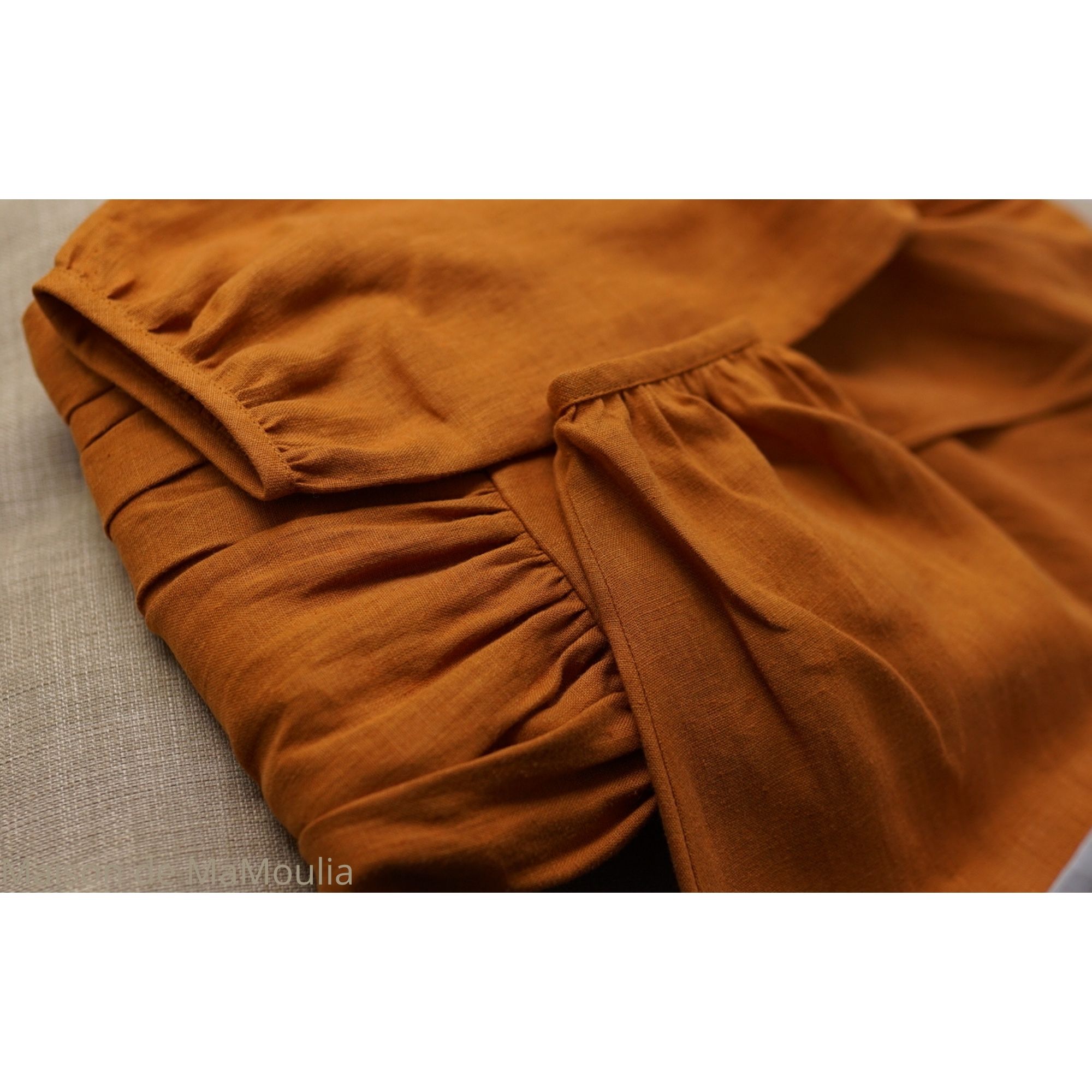 robe-longue-femme-manches-ballon-col-v-pur-lin-lave-français-offon-maison-de-mamoulia-jaune--miel-