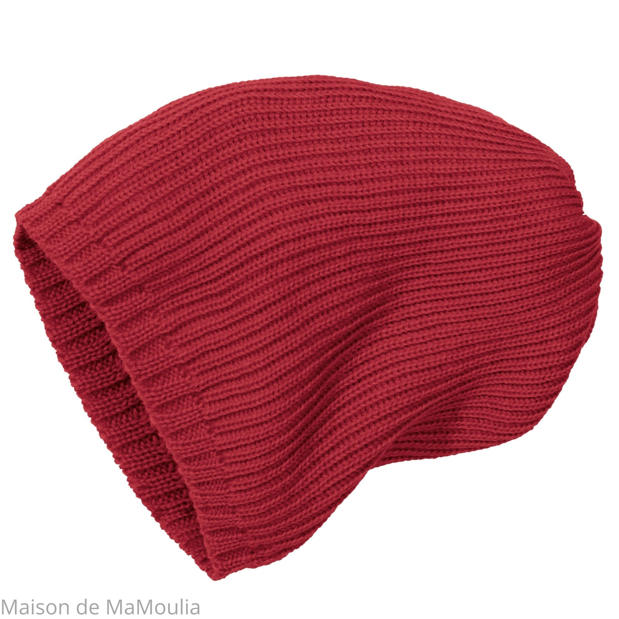 bonnet-beanie-enfant-adulte-disana-laine-merinos-tricote-maison-de-mamoulia-rouge-bordeaux
