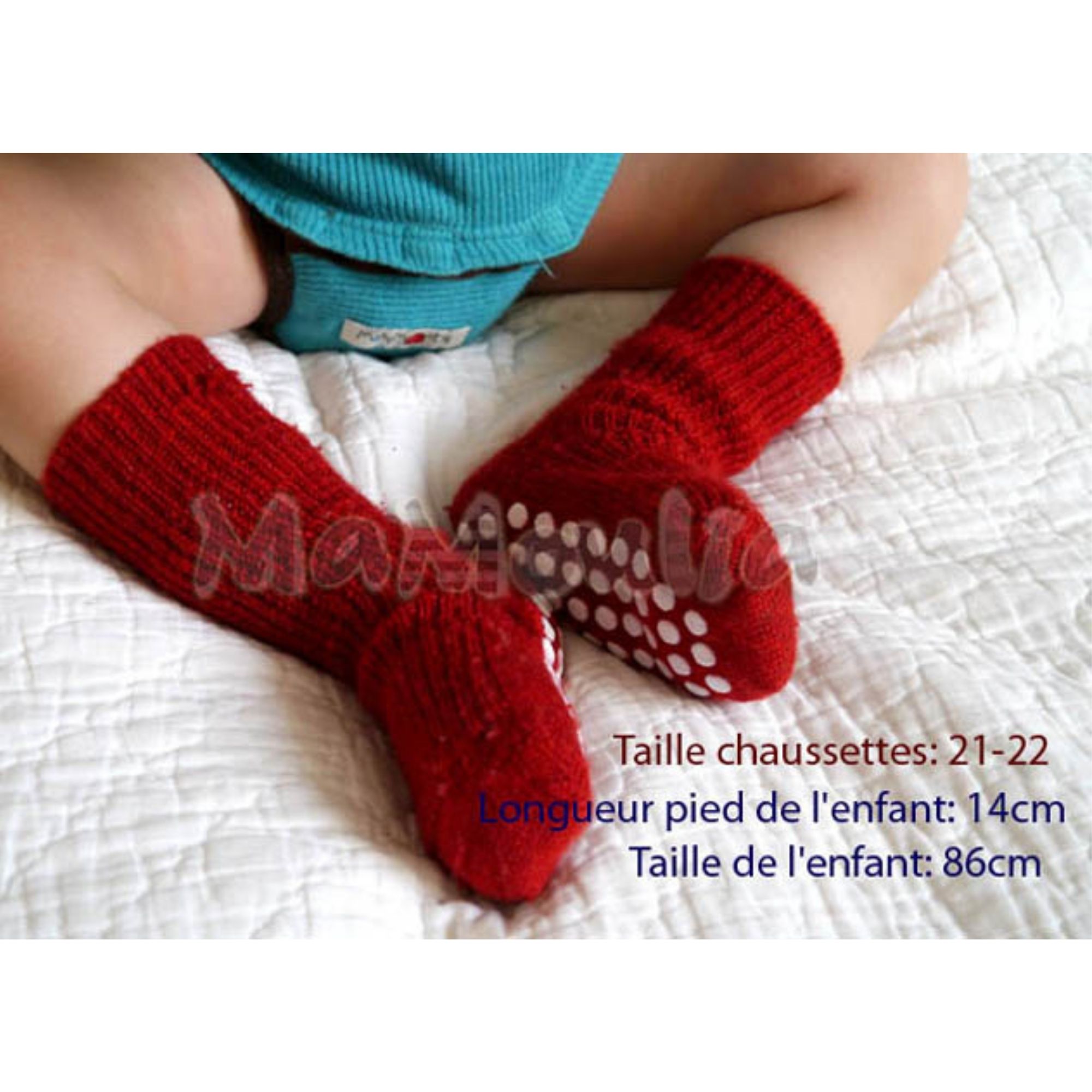 HIRSCH Natur - Chaussettes antidérapantes - 100% laine - Enfant