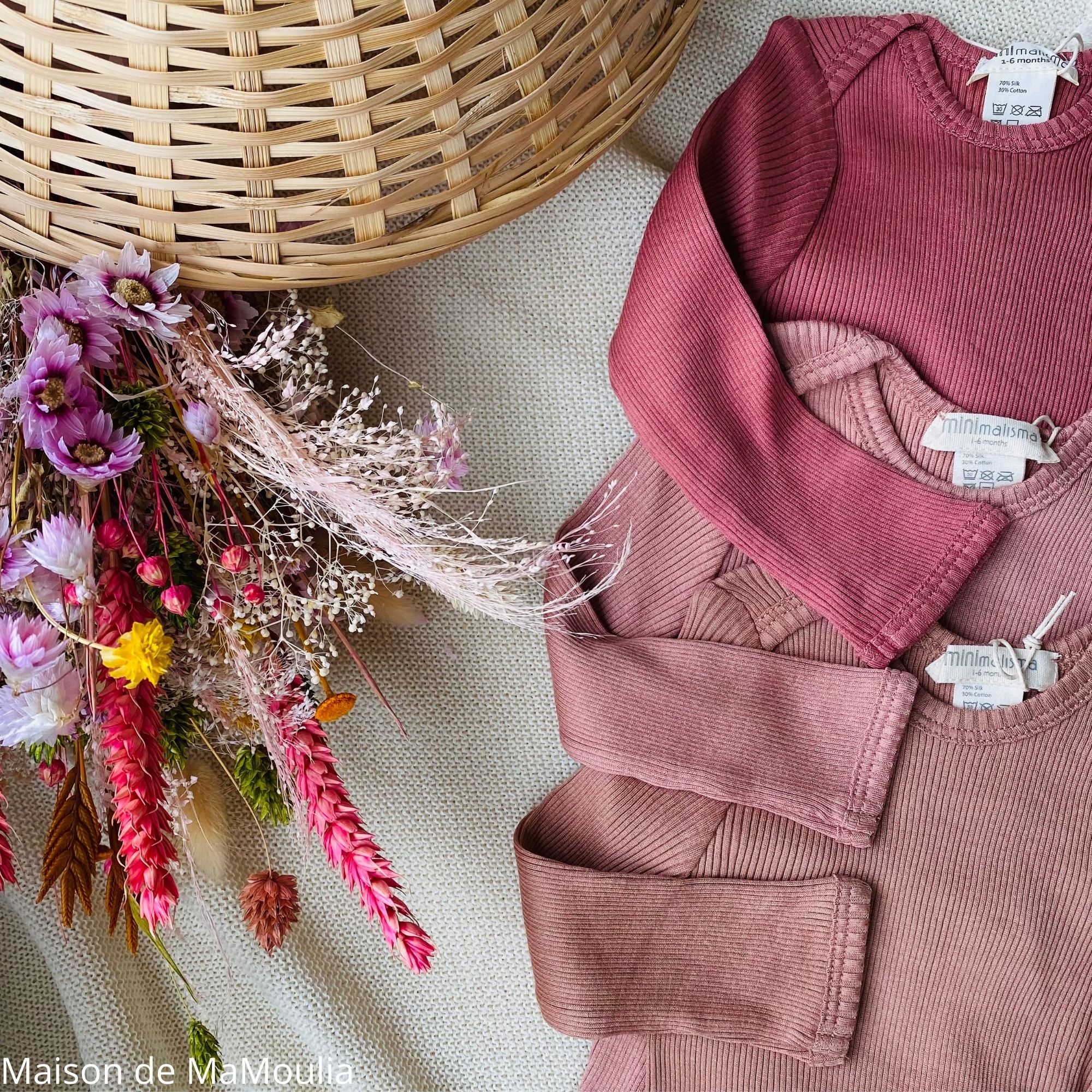 bergen-tshirt-bebe-enfant-soie-coton-minimalisma- maison-de- mamoulia-antique-dahlia-nougat