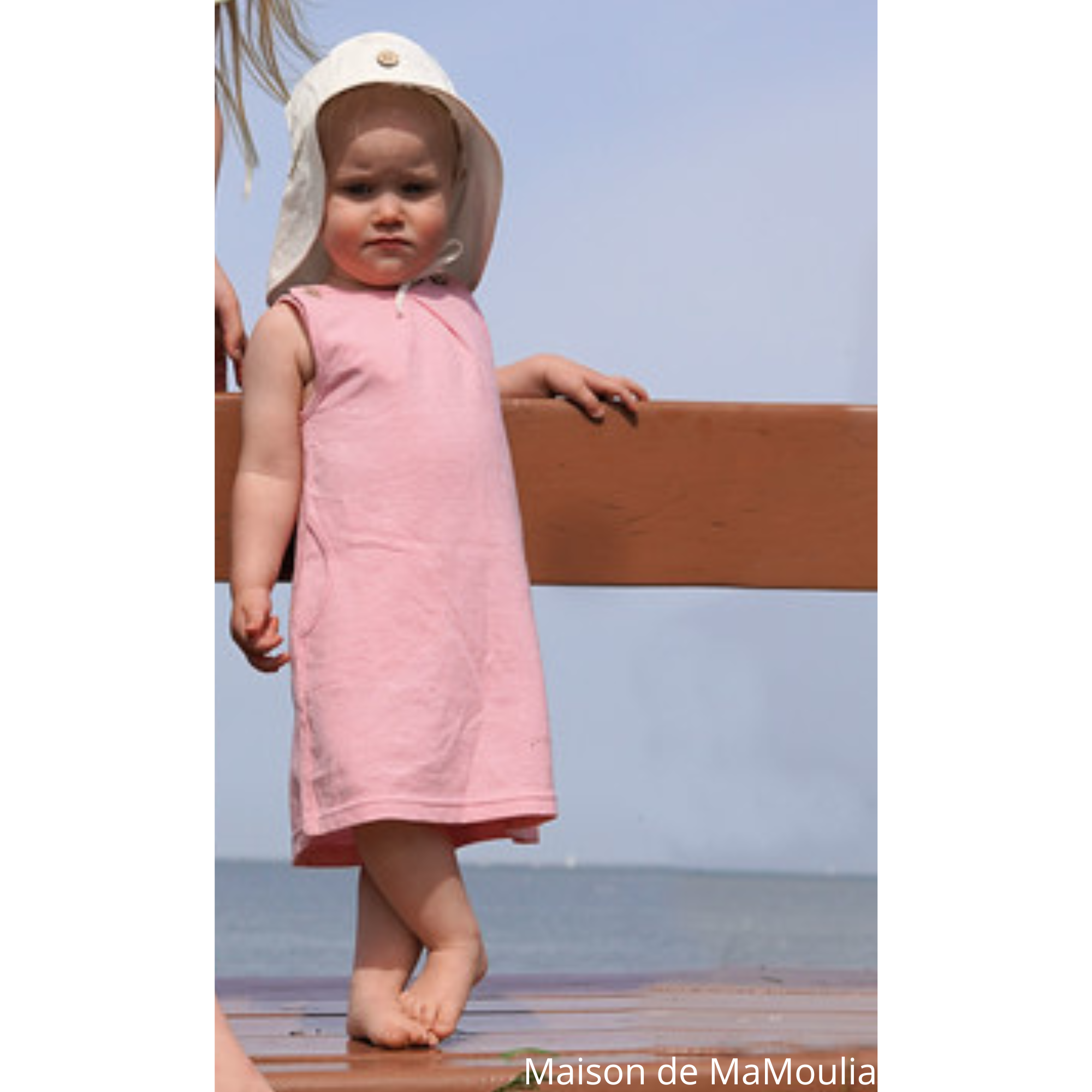 MANYMONTHS Eco Robe tunique ajustable Coton bio Chanvre Rose