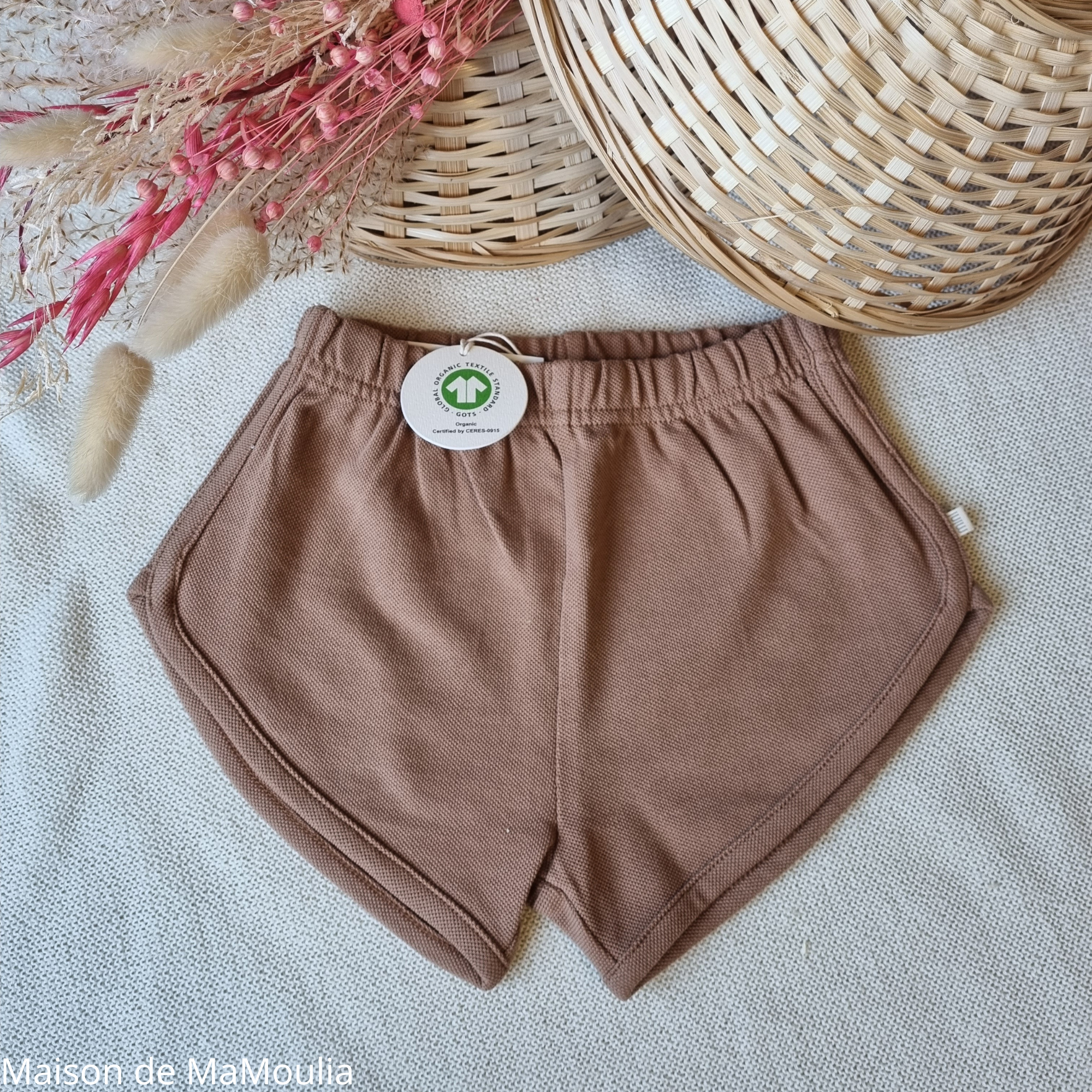 MINIMALISMA - Short Elspa - 100 % coton bio - Nougat