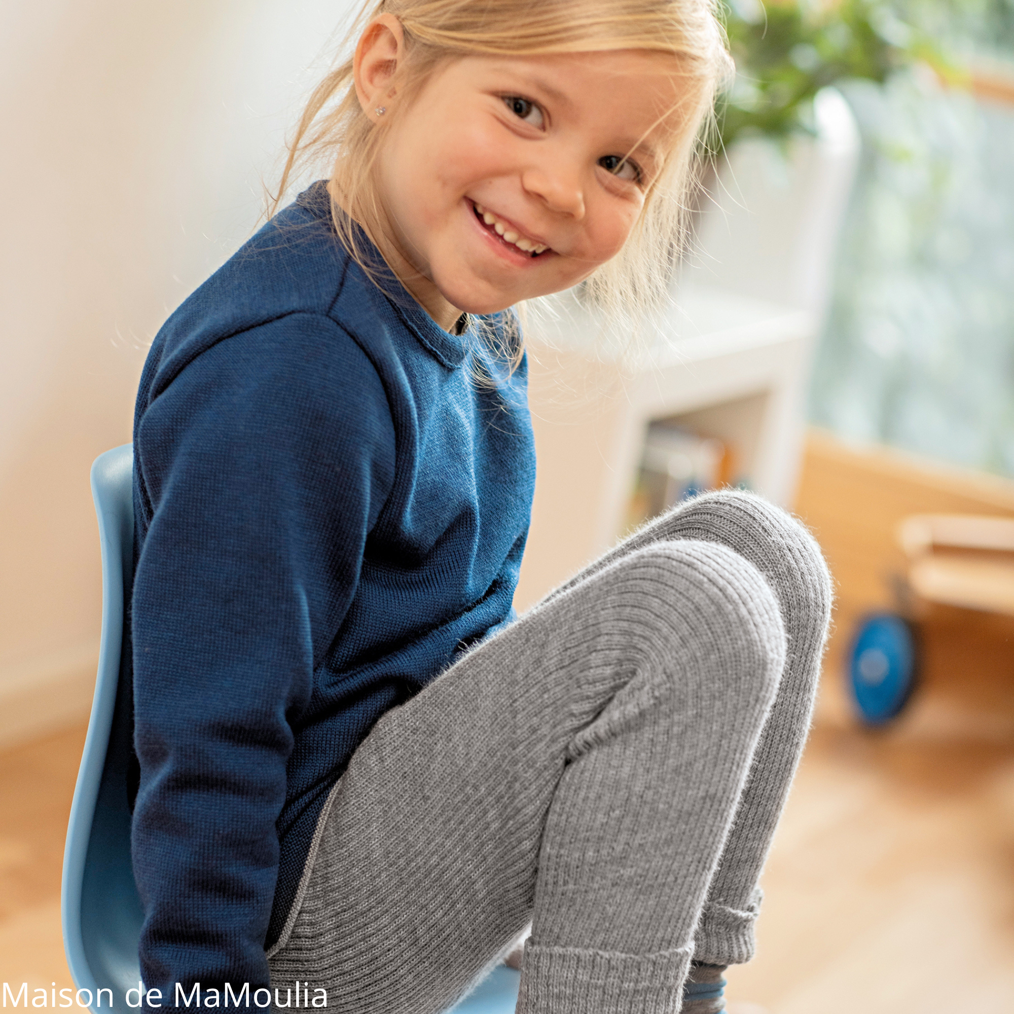 DISANA - Legging enfant - Laine mérinos - Couleurs différentes