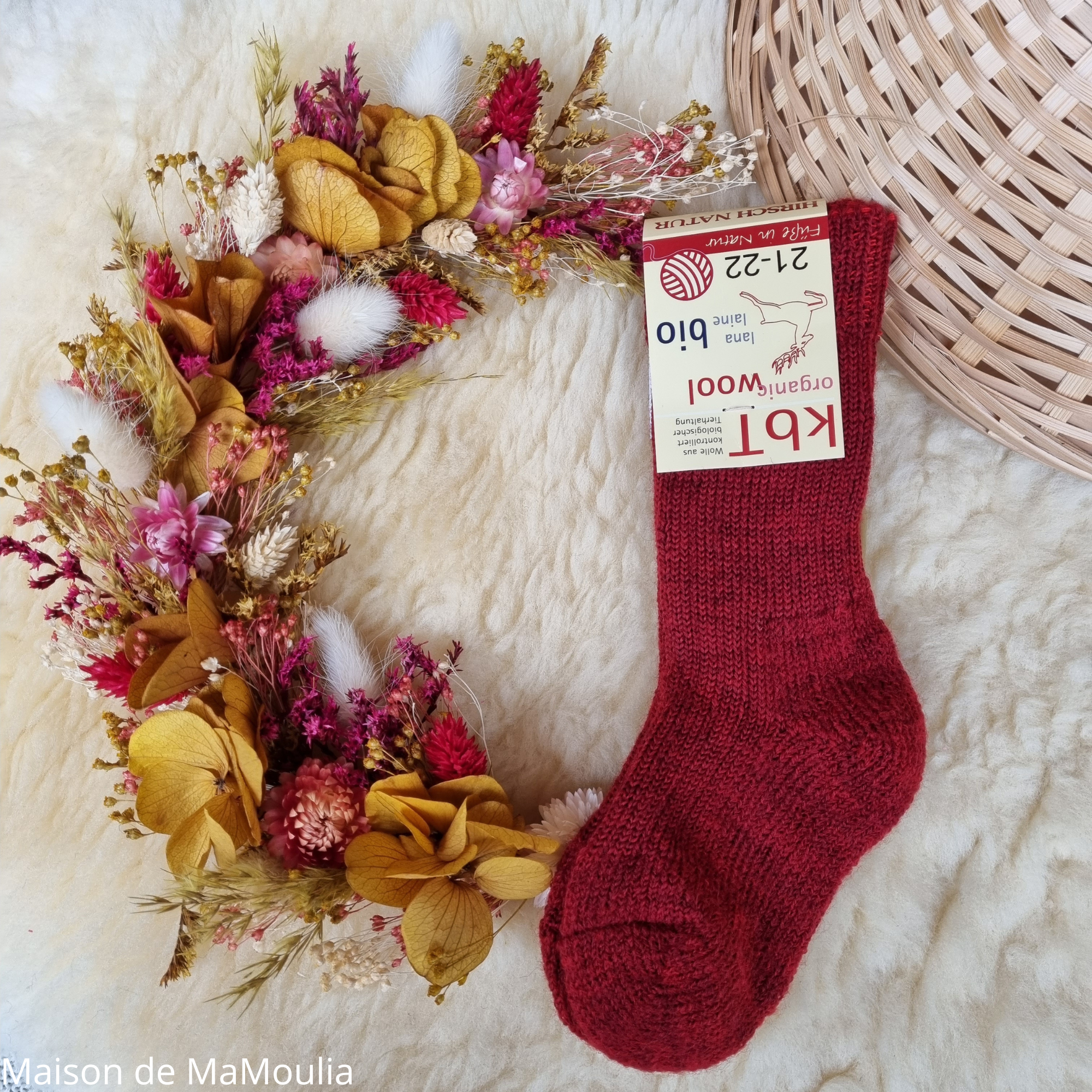 11-chaussettes-chaudes-pure-laine-bio-ecologique-hirsch-natur-bebe-enfant-maison-de-mamoulia -tres-epaisses-rouge--