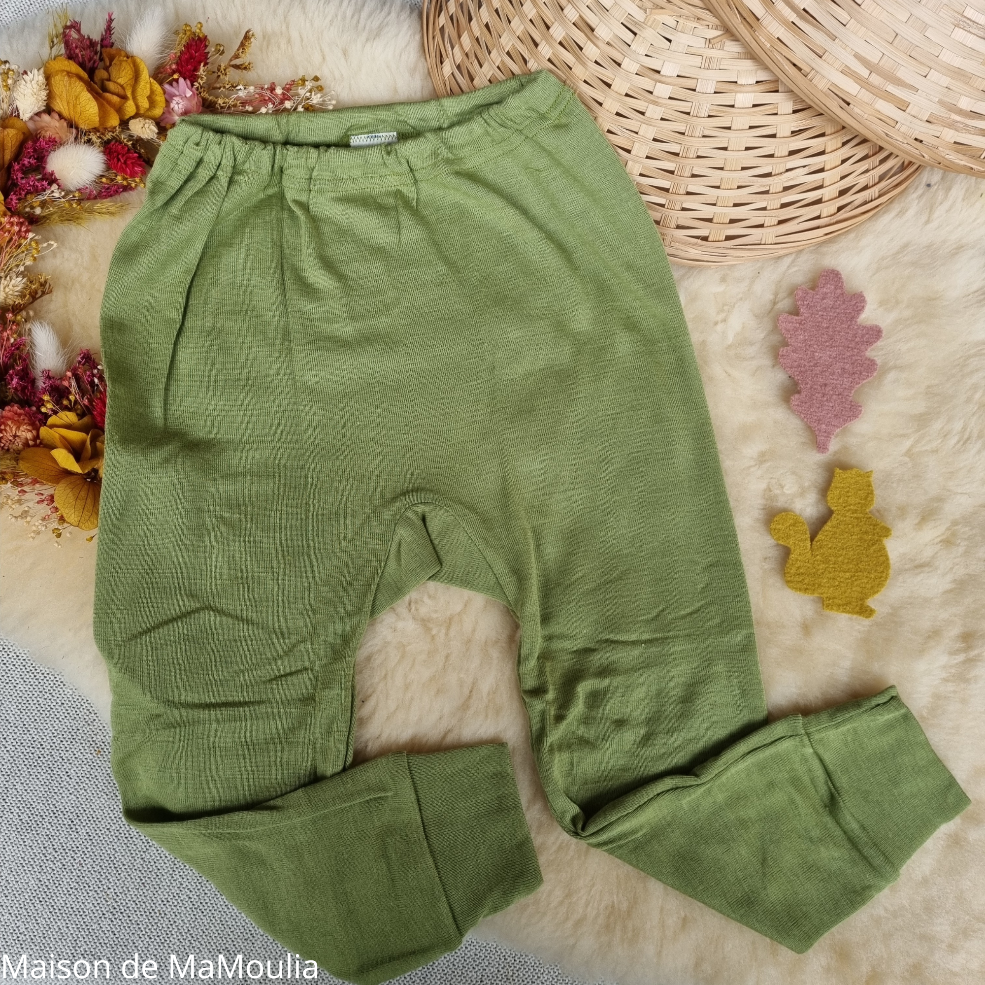 pantalon-calecon-legging-cosilana-laine-soie-bio-bebe-enfant-maison-de-mamoulia- vert