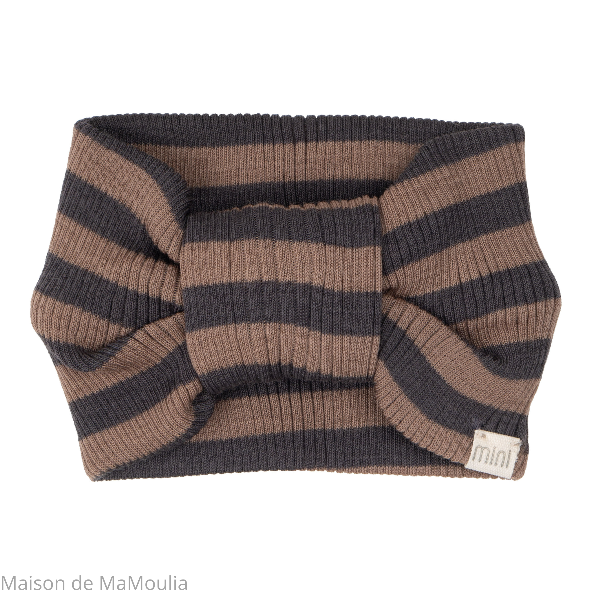 bandeau-tour-de-tete-enfant-laine-merinos-minimalisma-maison-de- mamoulia- marron-rayures