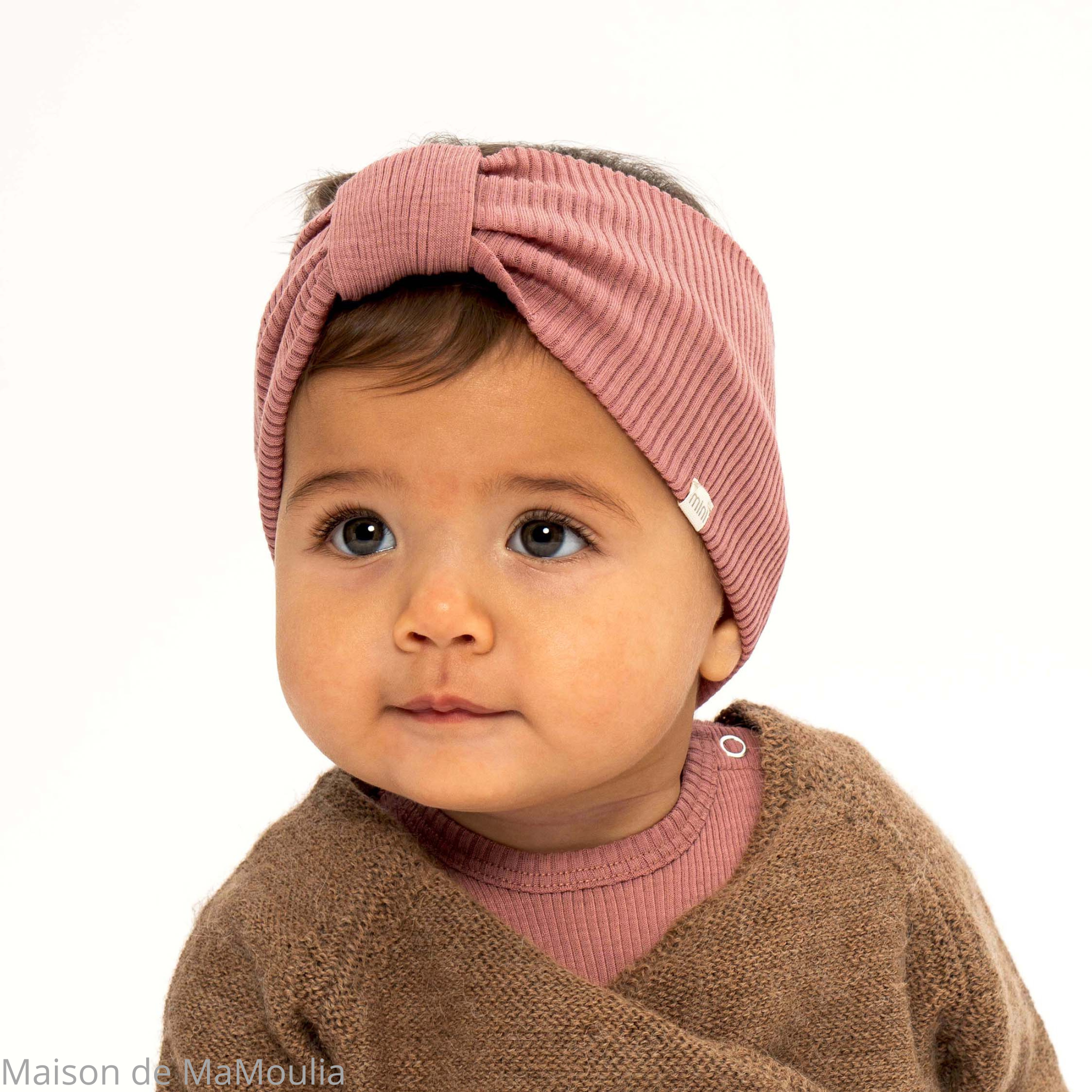 MINIMALISMA - Bandeau pour fille - 100% laine mérinos - Winter Blush