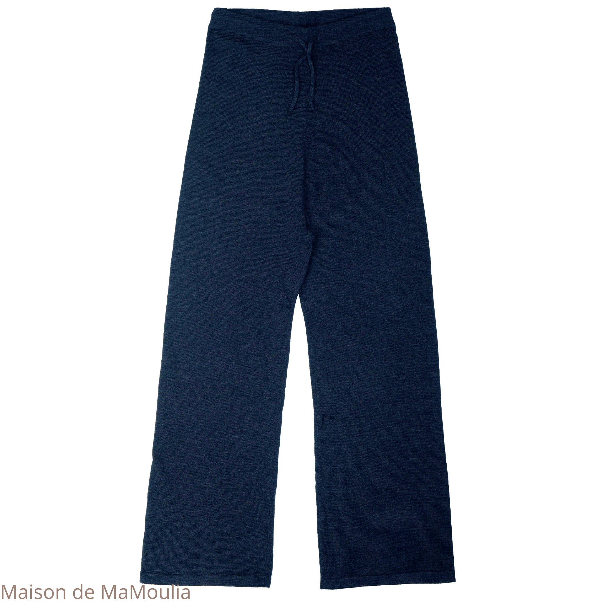 MINIMALISMA - Pantalon droit - 100% Laine mérinos - Dark blue