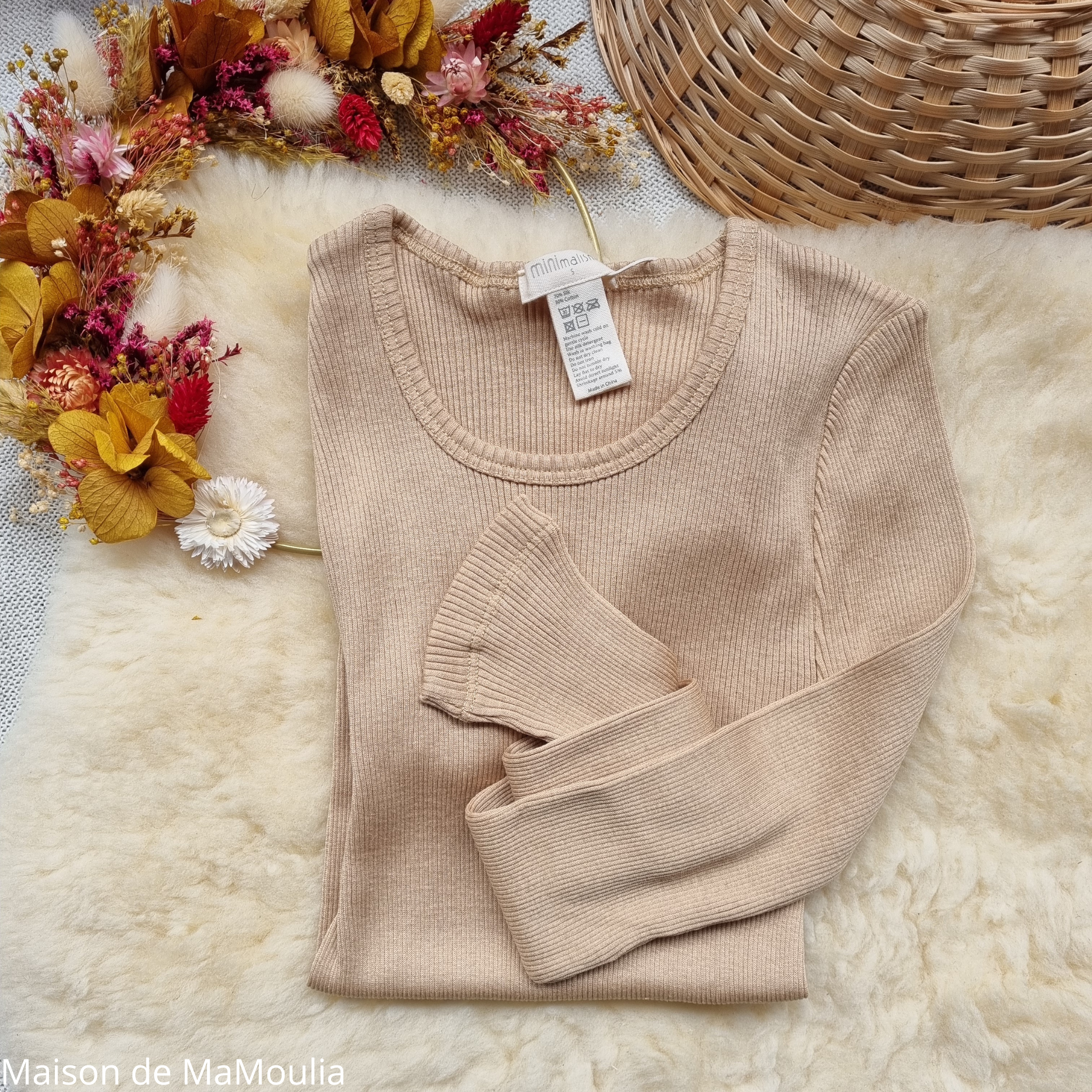 minimalisma-Gudrun - tshirt-top-manches-longues-soie-coton-femme-maison-de-mamoulia- honey-beige