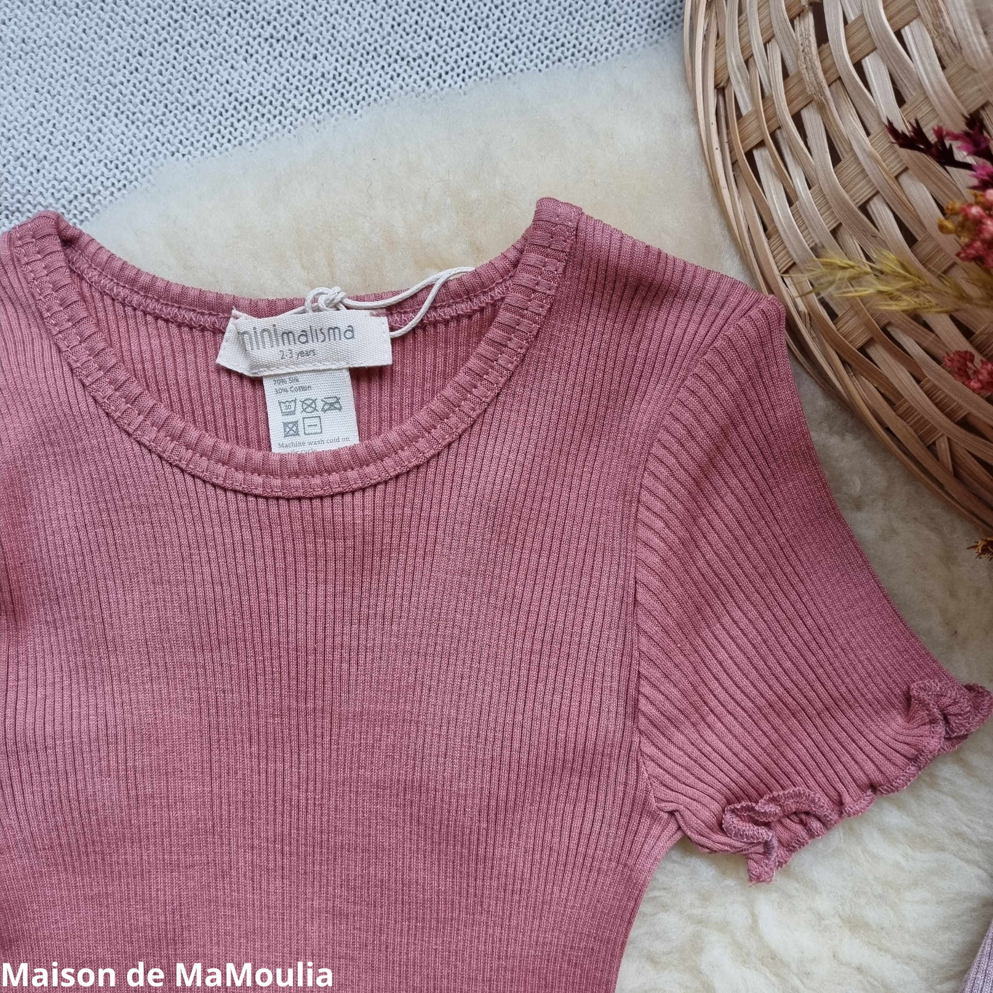 minimalisma-tshirt-enfant-fille-soie-coton-maison-de- mamoulia-waterfall-anthique-red-rose