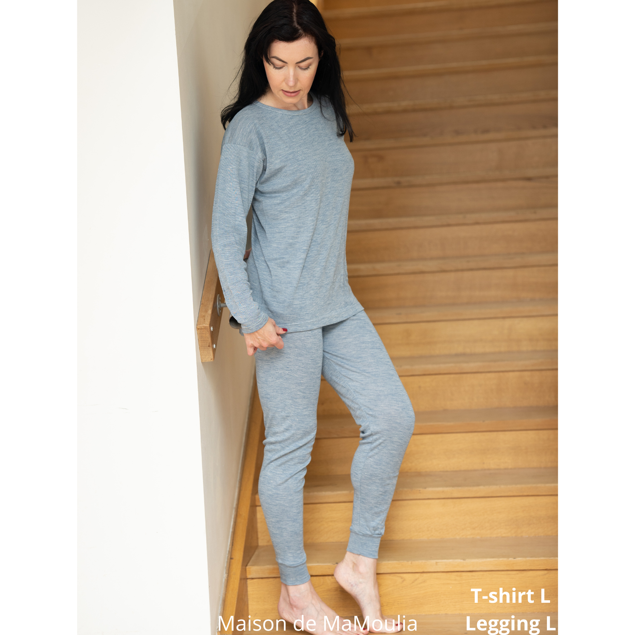 COSILANA - Legging-caleçon - Laine/ soie bio, Écru - Femme