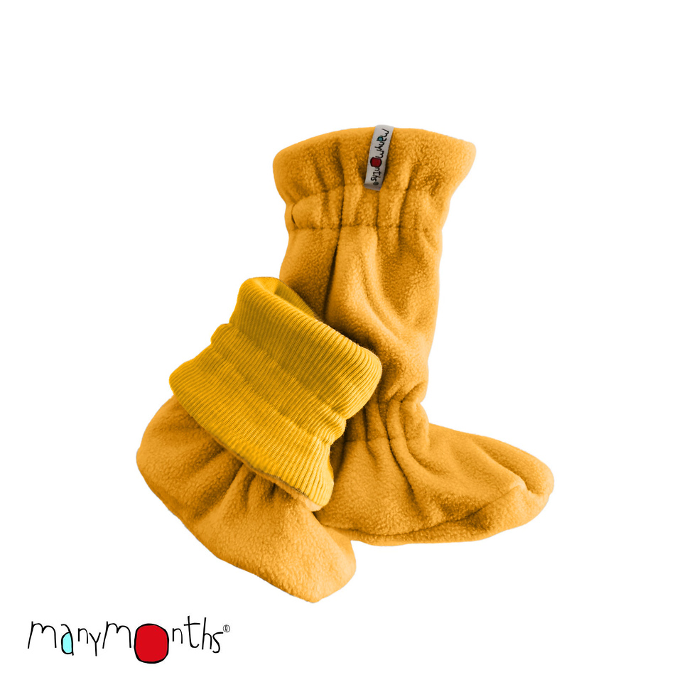 MANYMONTHS - Chaussons booties réversibles - Laine/Polaire
