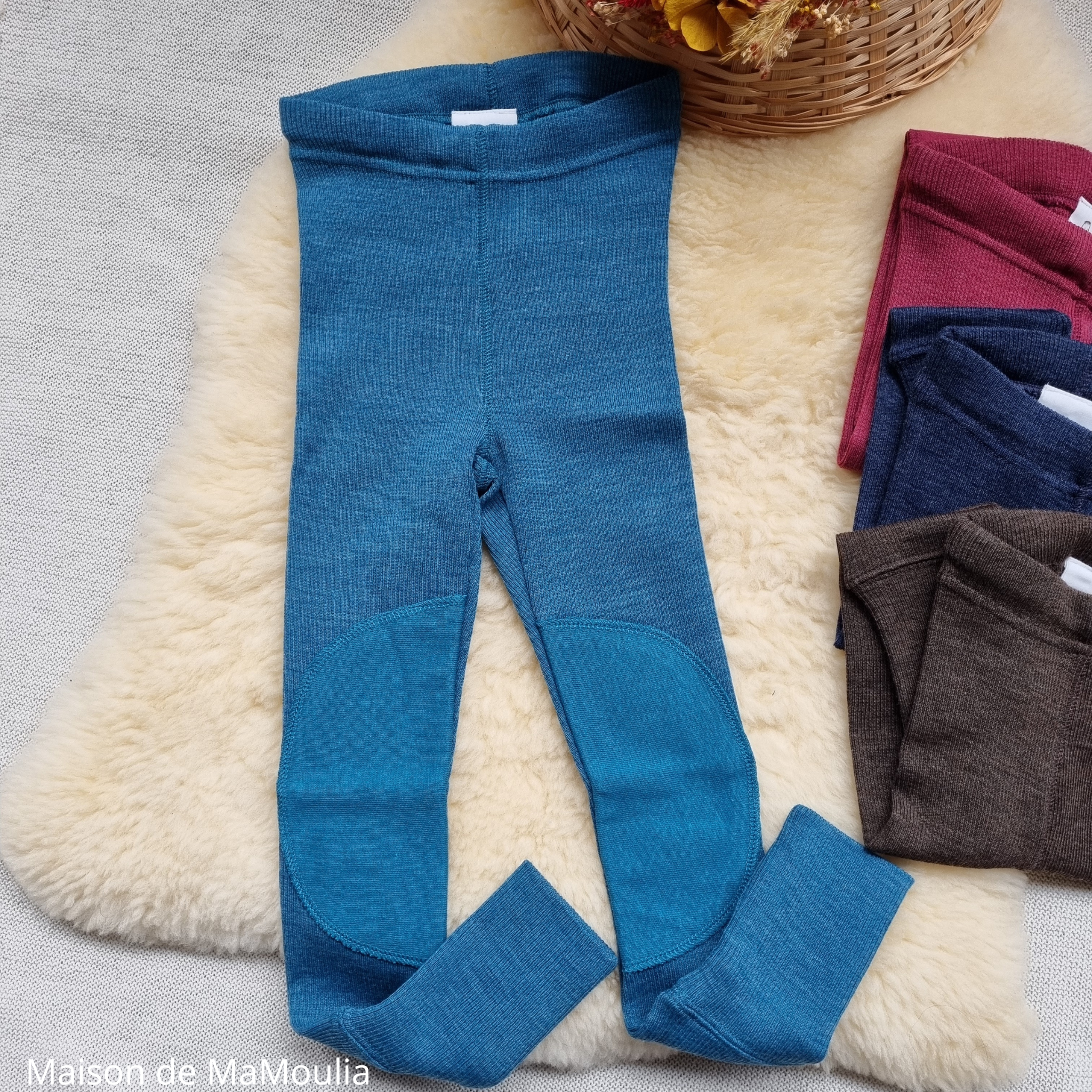 manymonths-pantalon-legging-genouilleres-laine-merinos-enfant-maison-de-mamoulia-sea-grotto-bleu- turquoise