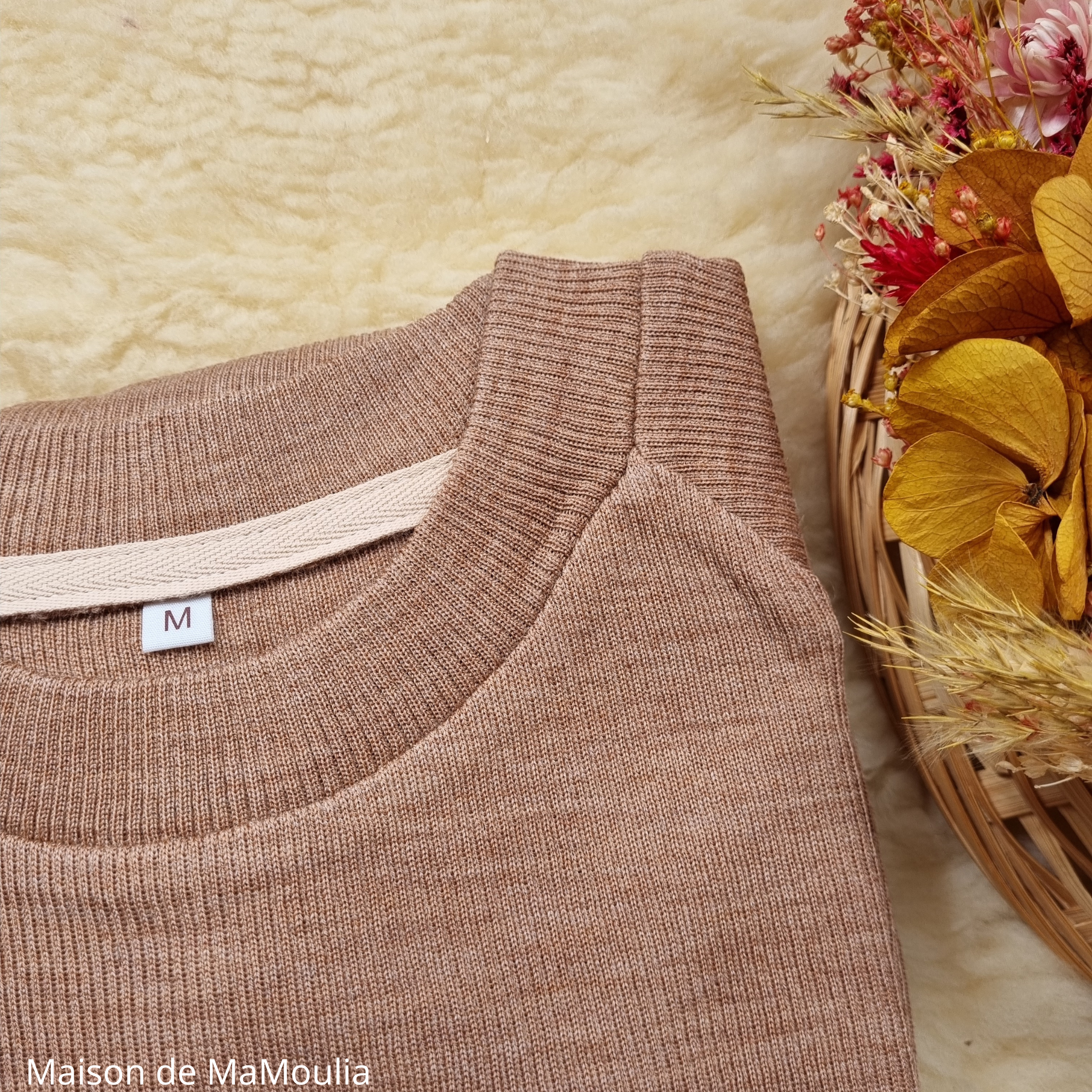 manymonths-mad-tshirt-ado-homme-adulte-laine-merinos-enfant-maison-de-mamoulia-nutty-granola -beige