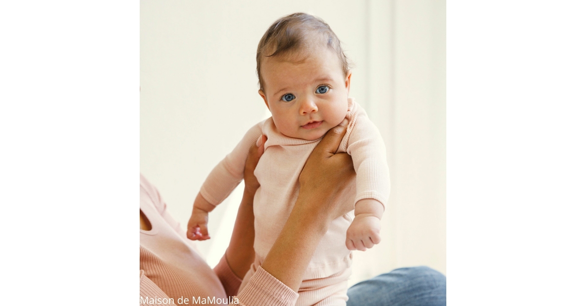 MINIMALISMA - T-shirt bébé - Soie/cachemire - Pale peony