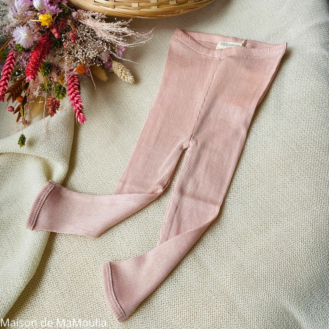 MINIMALISMA - Legging bébé - Soie/cachemire - Pale peony