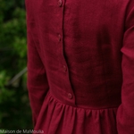 robe-midi-femme-manches-3-4-pur-lin-lave-français-offon-maison-de-mamoulia-rouge-bordeaux-