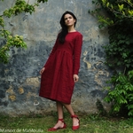 robe-midi-femme-manches-3-4-pur-lin-lave-français-offon-maison-de-mamoulia-rouge-bordeaux