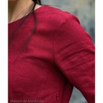 robe-midi-femme-manches-3-4-pur-lin-lave-français-offon-maison-de-mamoulia-rouge--bordeaux