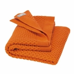 couverture-bebe-enfant-pure-laine-merinos-bio-tricotee-disana-maison-de-mamoulia-honeycomb-nid-abeille-orange