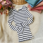 bergen-tshirt-enfant-soie-coton-minimalisma- maison-de-mamoulia-sailor-marin-ecru- rayures