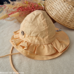 chapeau-ete-soleil-ajustable-evolutif-bebe-enfant-coton-bio-chanvre-manymonths-babyidea-maison-de-mamoulia-bonny-golden-strow- orange