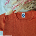 tshirt-cosilana-laine-soie-bio-bebe-enfant-maison-de-mamoulia-manches-courtes- orange