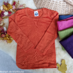 t-shirt-cosilana-laine-soie-bio-enfant-maison-de-mamoulia-manches-longues- orange