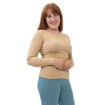 minimalisma-Gudrun - tshirt-top-manches-longues-soie-coton-femme-maison-de- mamoulia- honey- beige
