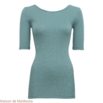minimalisma-gym- tshirt-top-manches-courtes-34-soie-coton-femme-maison-de-mamoulia -northern-lights- bleu-turquoise