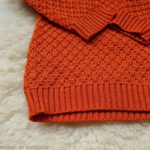disana-aran-gilet-pull-pure-laine-merinos-tricotée-bebe-enfant-maison-de -mamoulia- orange