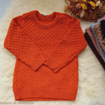 disana-aran-gilet-pull-pure-laine-merinos-tricotée-bebe-enfant-maison-de-mamoulia-orange