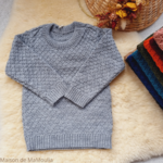 disana-aran-gilet-pull-pure-laine-merinos-tricotée-bebe-enfant-maison-de- mamoulia- gris-clair