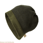 bonnet-beanie-pure-laine-merinos-tricotée-gots-disana-enfant-femme-adulte-maison-de-mamoulia- olive-anthracite