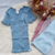minimalisma-tshirt-enfant-fille-soie-coton-maison-de- mamoulia-waterfall-bleu-turquoise-northern-lights