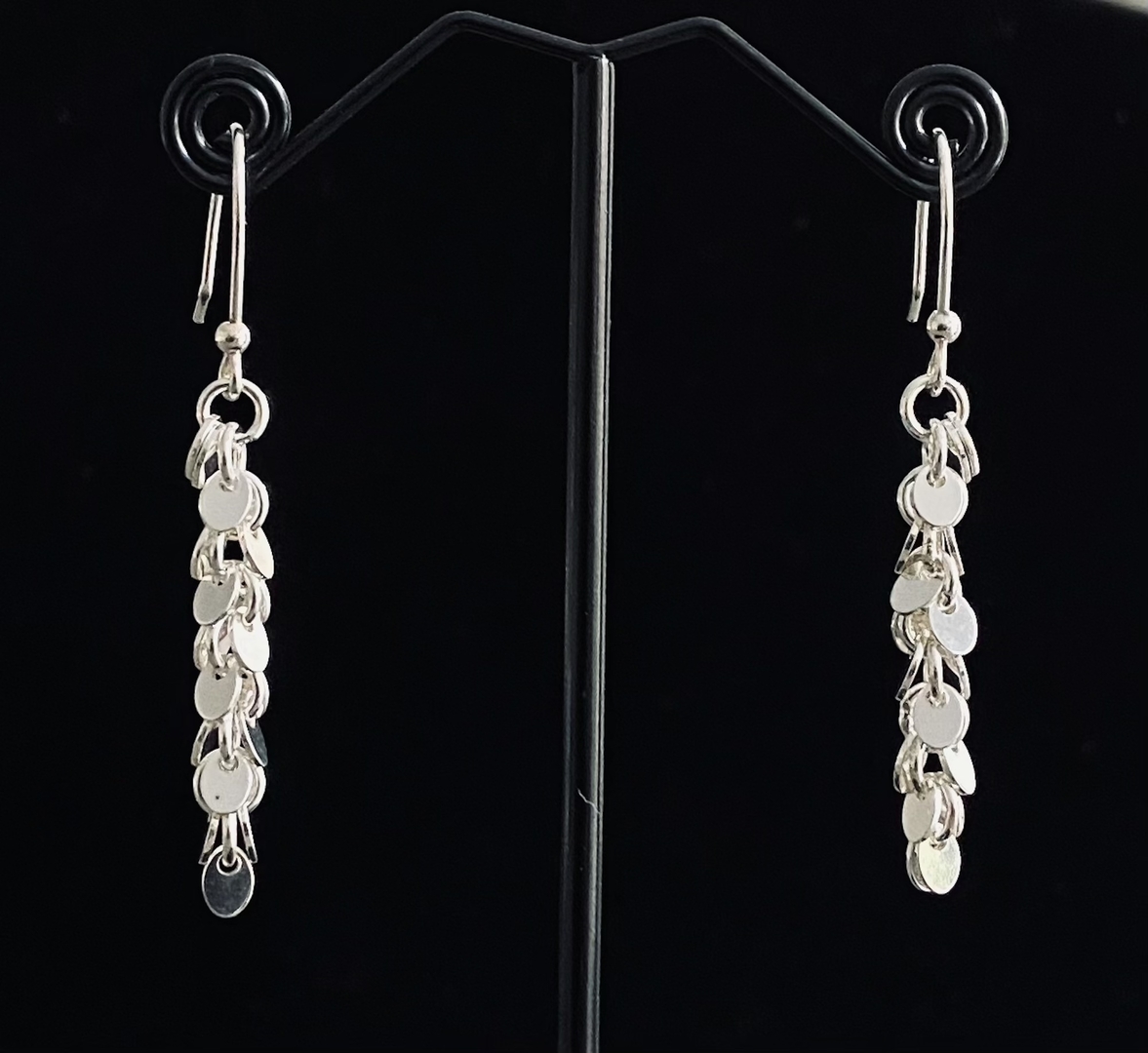 Boucles D’Oreilles Clips Vintage – Cristaux Argent Et Pampilles (Modèle 5292)
