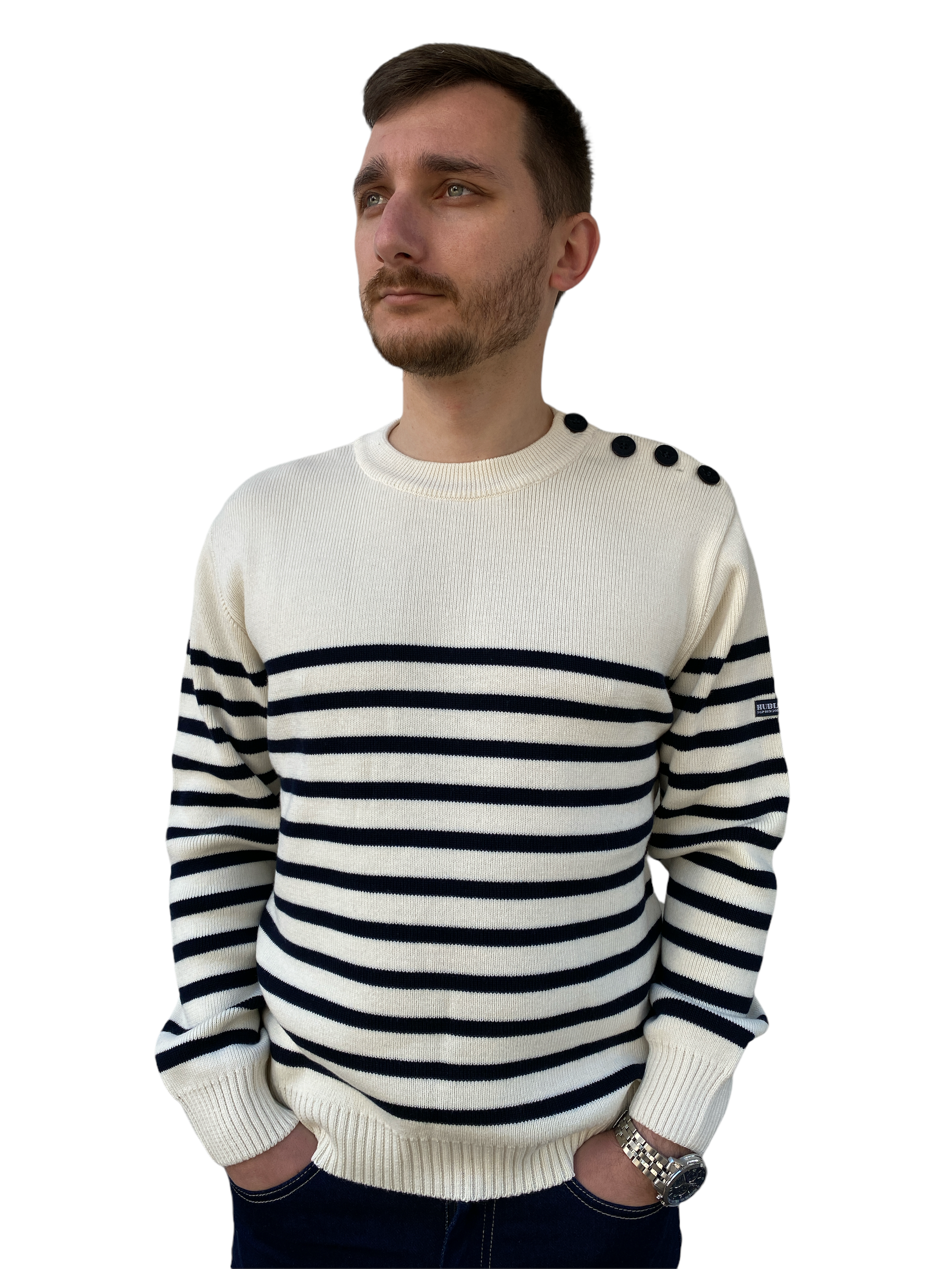 Pull marin en laine merinos MANUEL Hublot Mode Marine Nice Homme Pull hublot mode marine nice