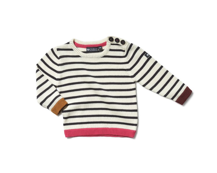 Pull en coton pour petite fille ELENIE - Hublot Mode Marine Nice