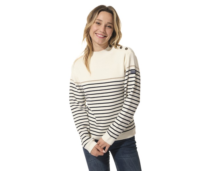 Pull en laine merinos femme col cheminee et HILARIAS Hublot