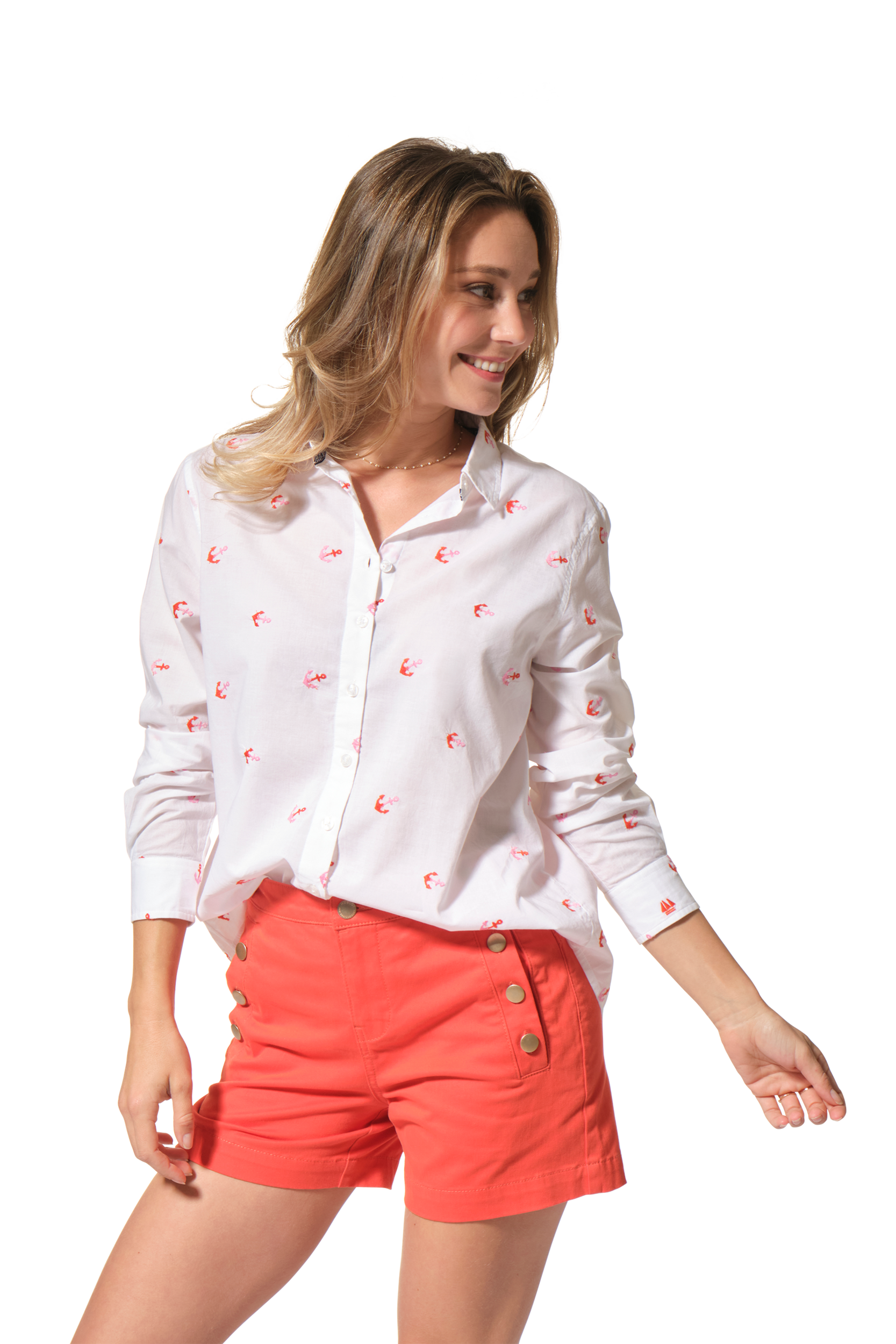 CHAYMA chemise femme rose hublot mode marine