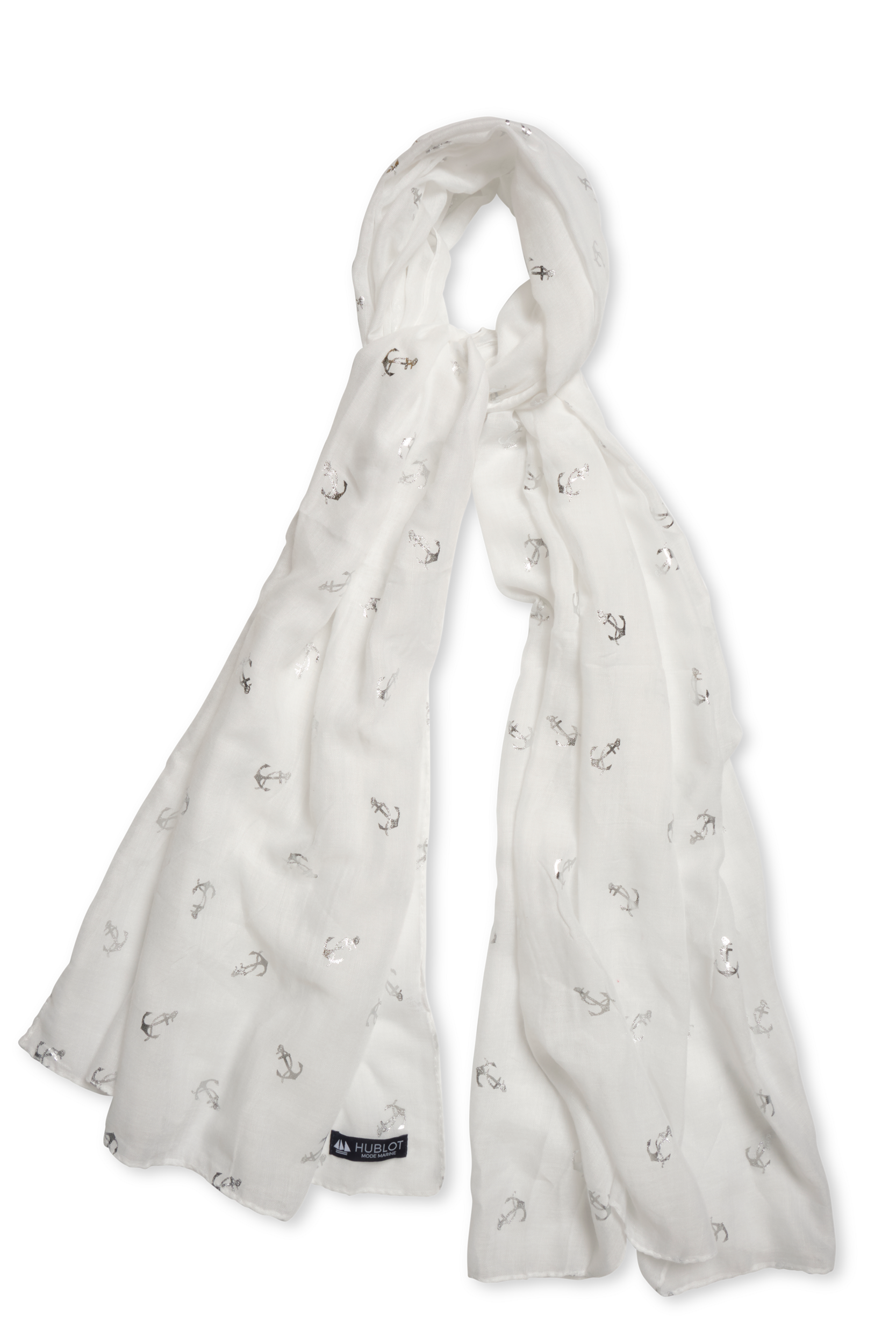 foulard blanc femme