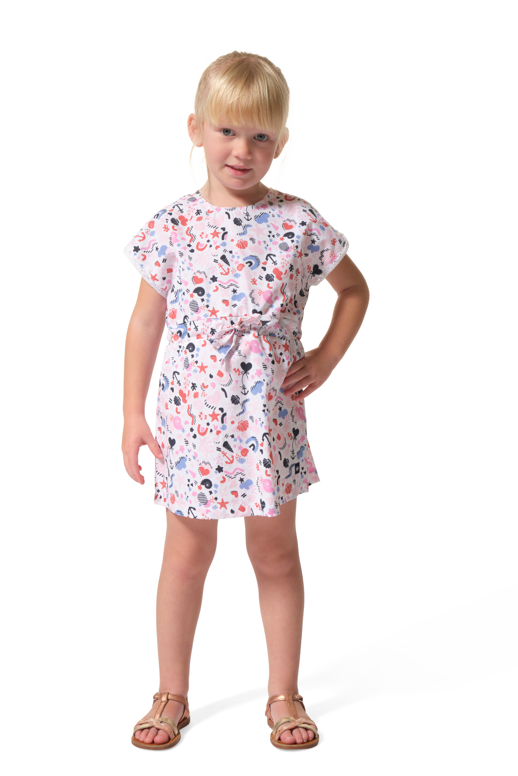 Robe fille coton manches courtes FAIRY Hublot Mode Marine Nice