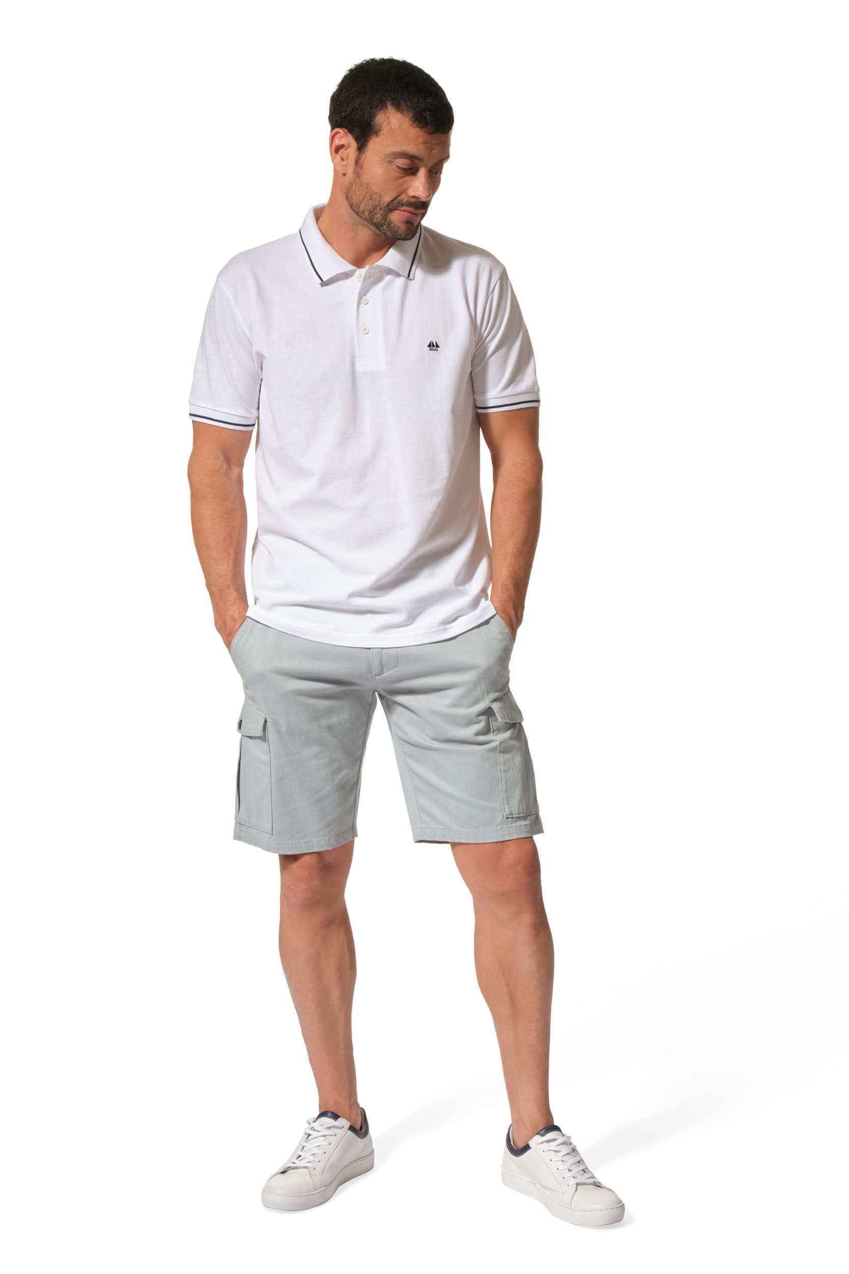 polo blanc pour homme