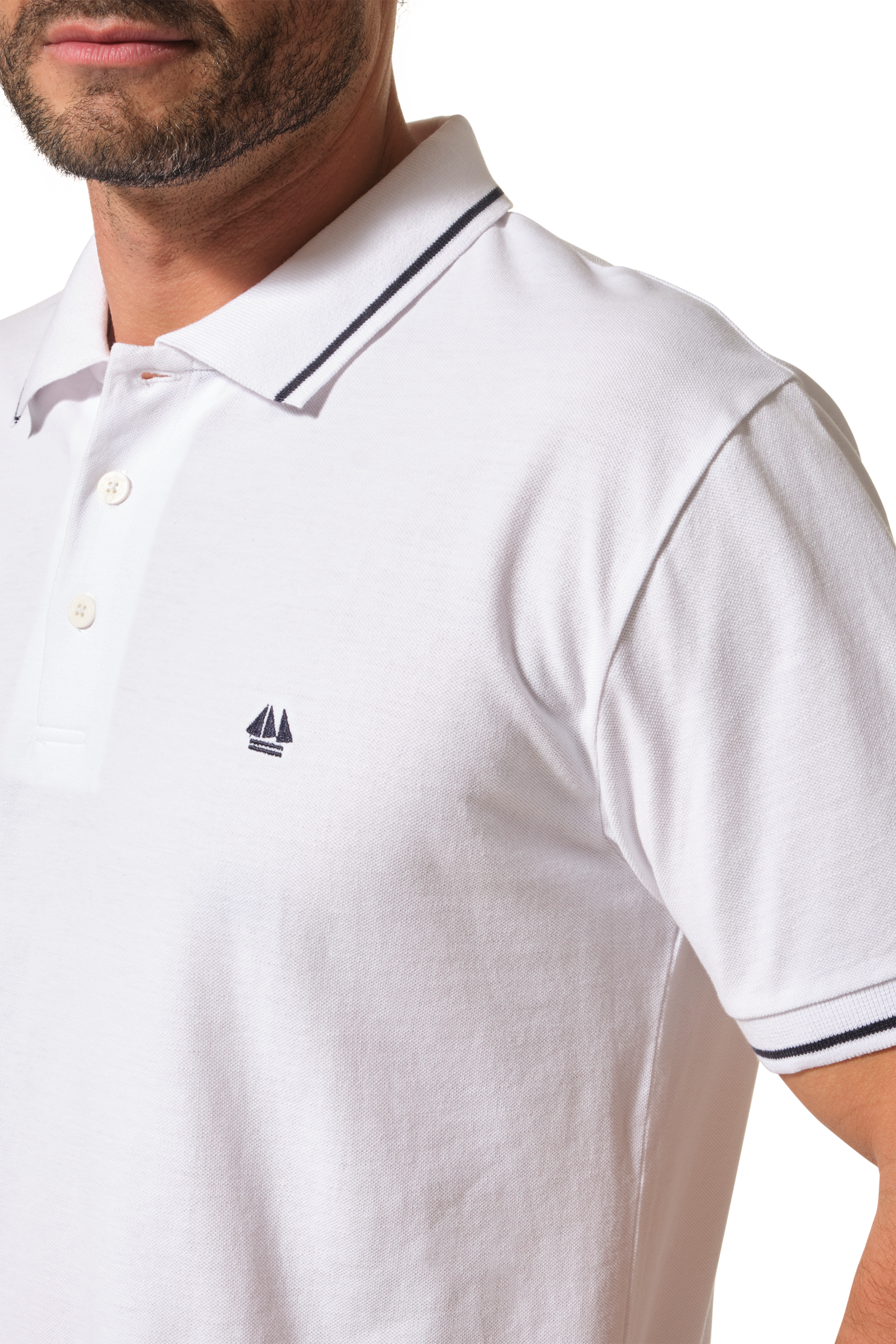 polo blanc pour homme