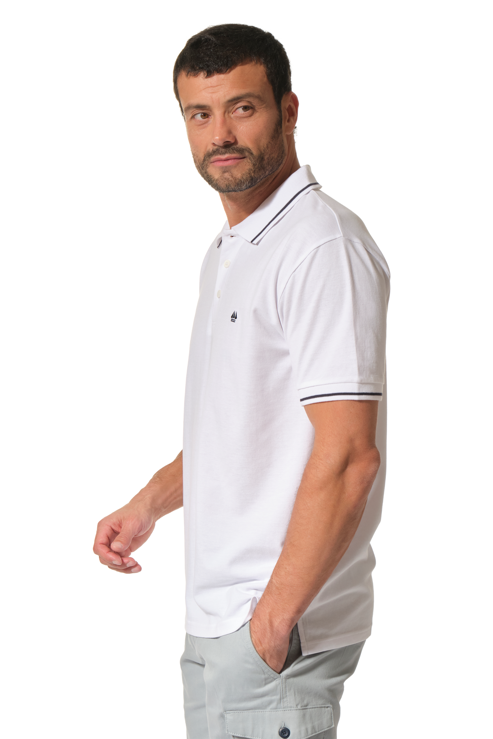 polo blanc pour homme