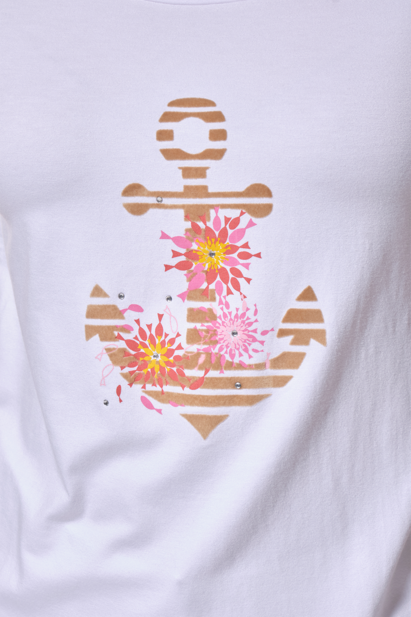 tee-shirt blanc motif encre femme