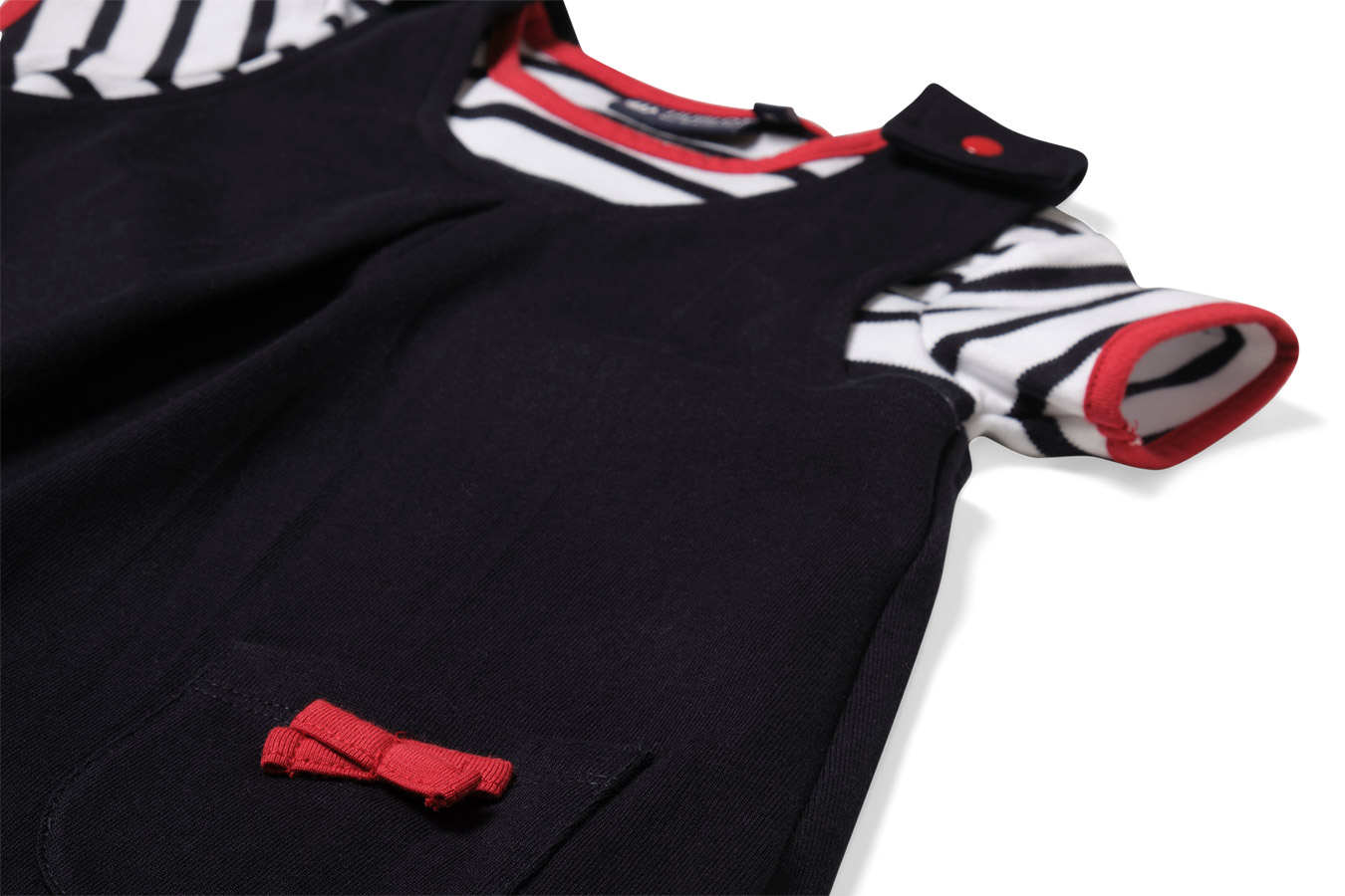 ensemble tee-shirt robe marine blanc rouge bébé fille