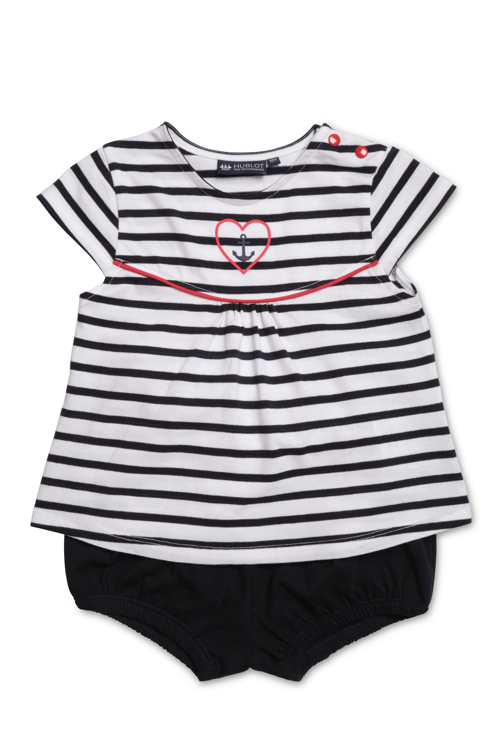 ensemble blanc marine bébé fille